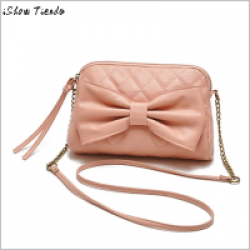 New Arrival Women Fashion Faux Leather Satchel Bowknot